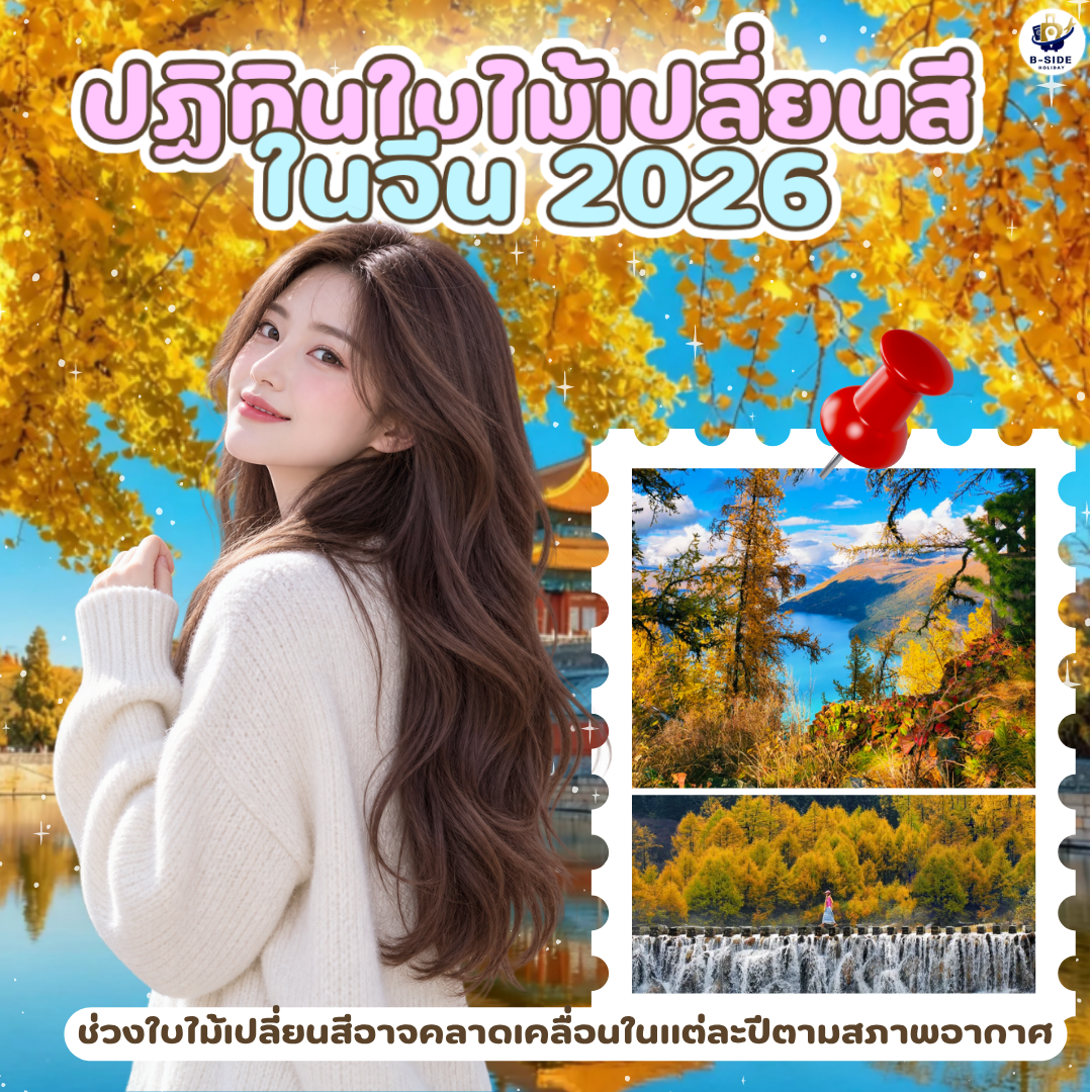 ปฏิทินใบไม้เปลี่ยนสีจีน 2026 เที่ยวเดือนไหน? รวม 7 จุดชมใบไม้เปลี่ยนสีสวย
